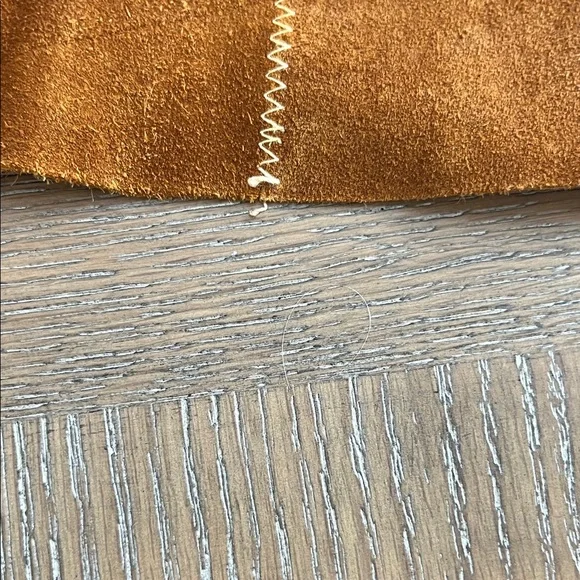 Vintage Chestnut Brown Suede Snap Front A-Line Skirt - Picture 2 of 12